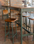 Osaka Bar Chair - Leather Seat - 680mm