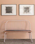 Fluted Bench - Leather Seat