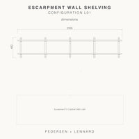 Escarpment Wall Shelving - Configuration L01