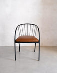Fluted Leather Occasional Chair - Pedersen + Lennard