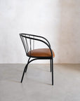 Fluted Leather Occasional Chair - Pedersen + Lennard