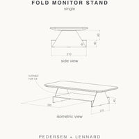 Fold Desktop Monitor Stand - Single - In Stock
