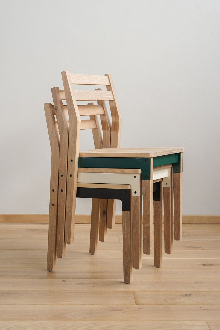 Huguenot Wooden Stacking Chairs - Pedersen + Lennard