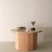 Mason Stone Coffee Table - Brown Granite