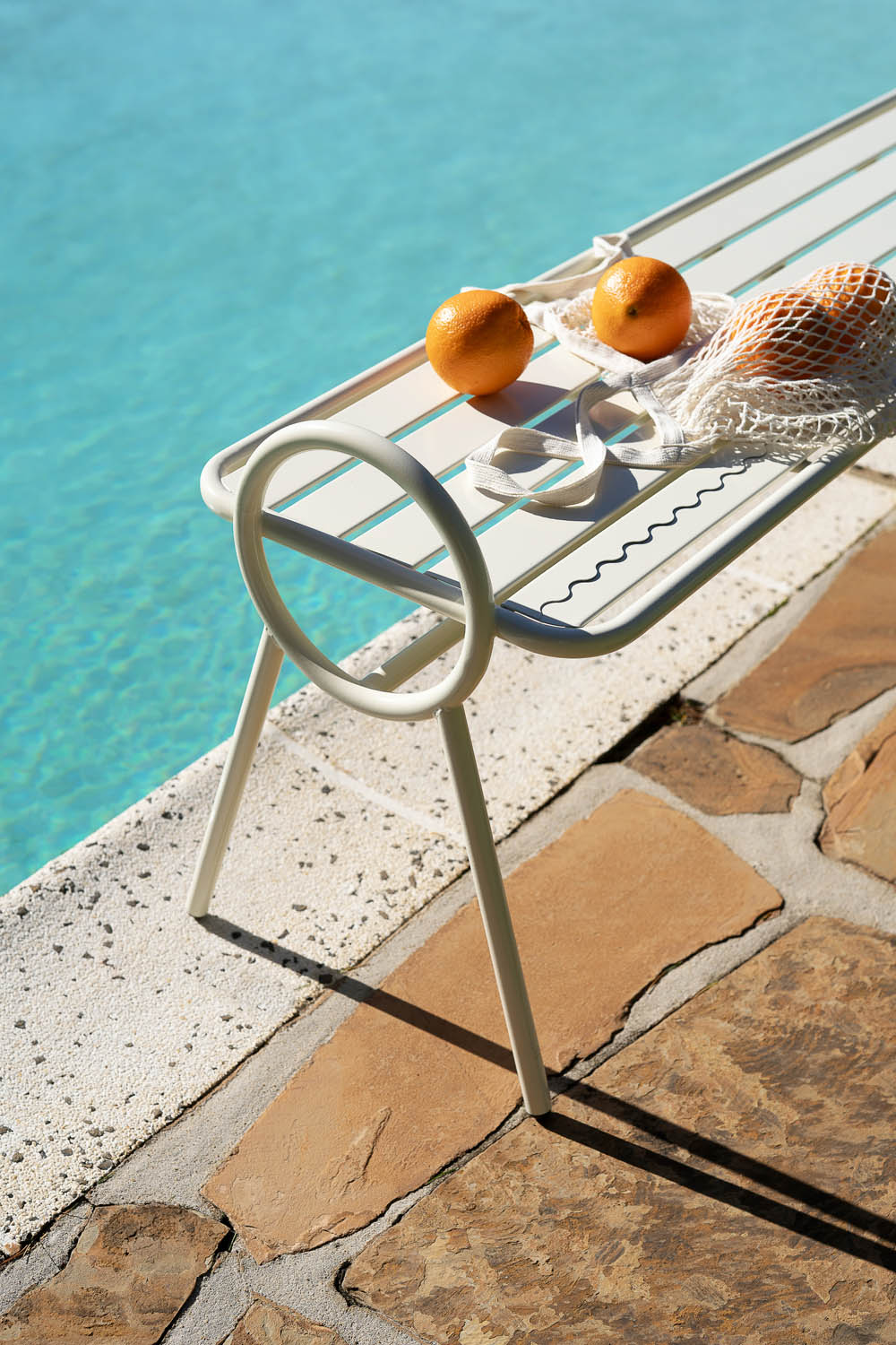 Colourful Outdoor Steel Bench - Pedersen + Lennard