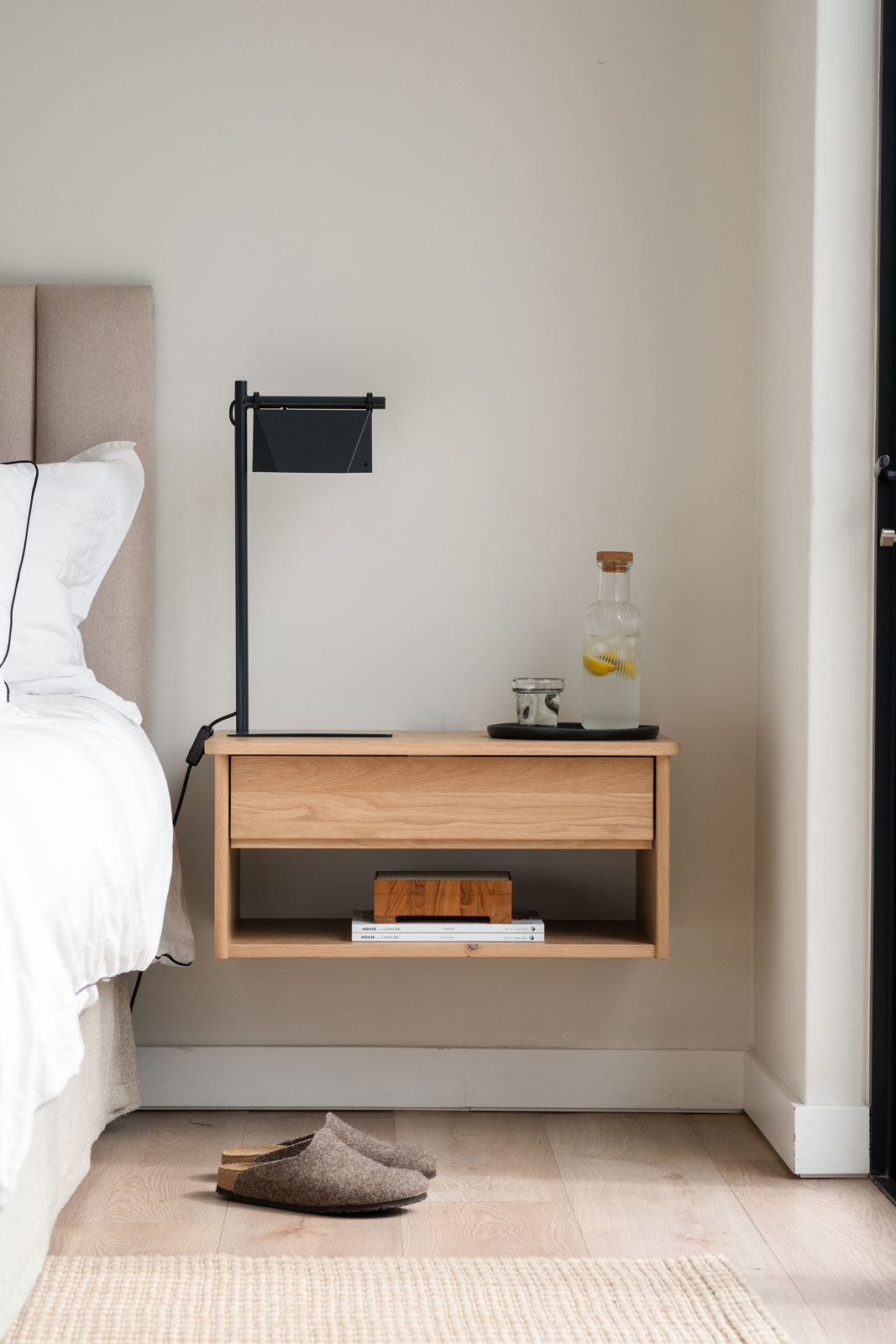 Bedside Table Panel Wall Hung Bedside Table Wall Mounted Bedside Table | Wayfair.co.uk