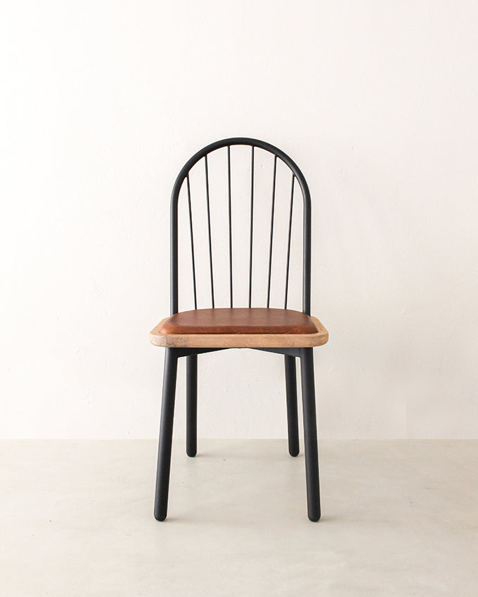 Classic Leather Dining Chair With Backrest - Pedersen + Lennard