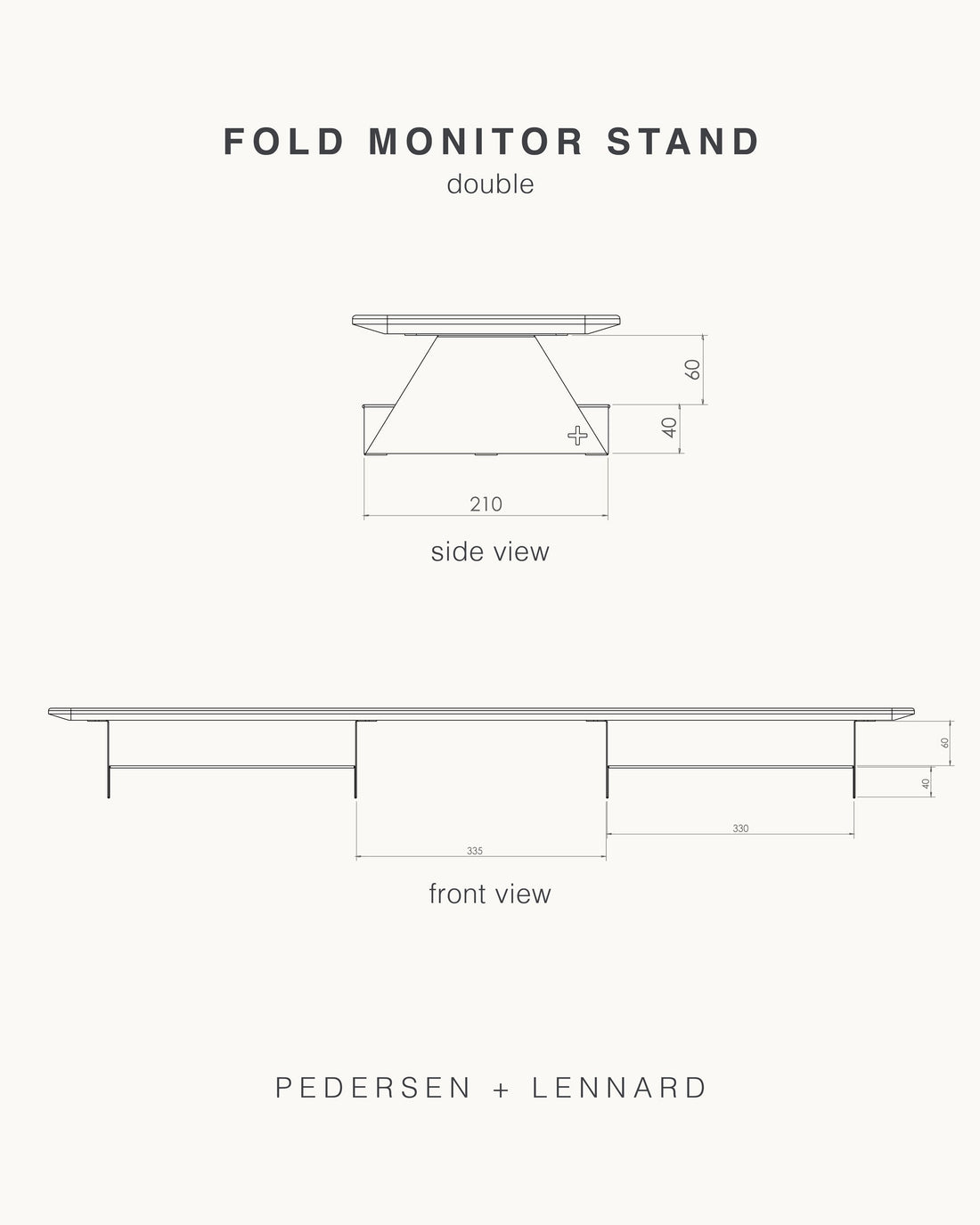 Fold Desktop Monitor Stand - Pedersen + Lennard