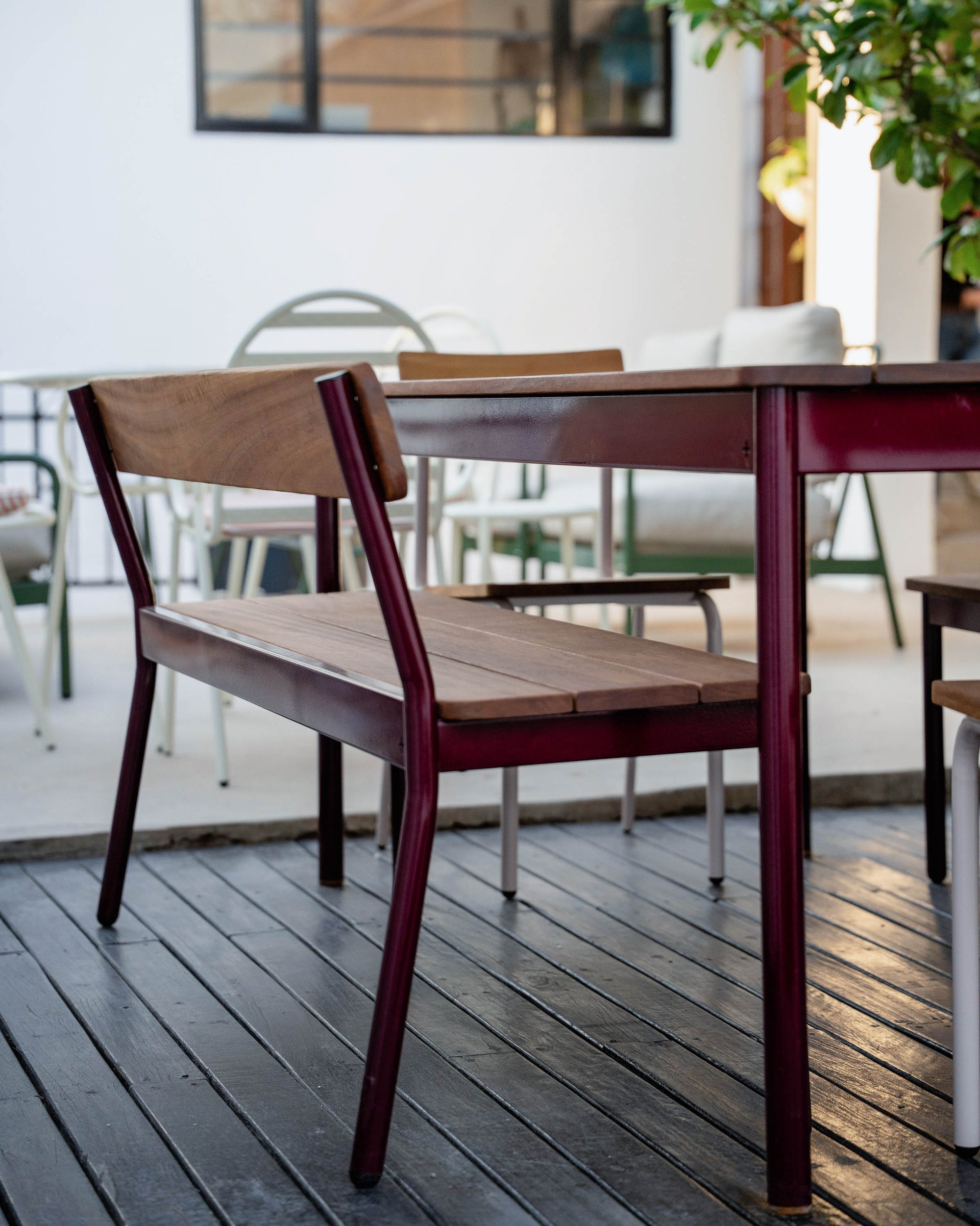 KPA Outdoor Backed Bench