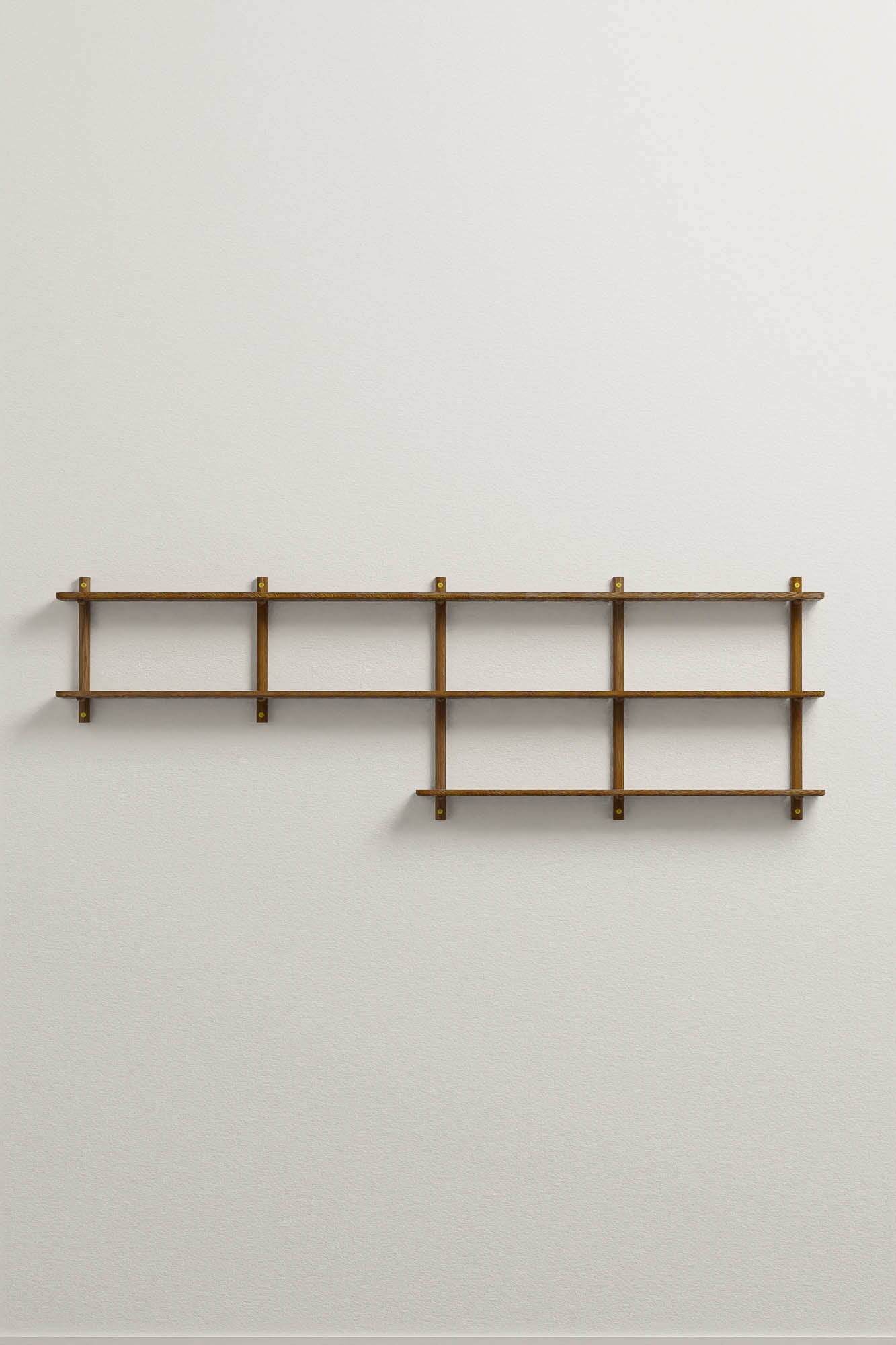 Solid Oak Wall Shelving | Two Tier | Lounge Display - Pedersen +