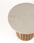 Mason Stone Side Table - Storm Quartz