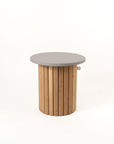 Mason Stone Side Table - Silver Birch Quartz