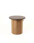 Mason Stone Side Table - Slate Quartz