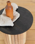 Mason Stone Side Table - Midnight Ocean Quartz