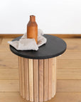 Mason Stone Side Table - Midnight Ocean Quartz