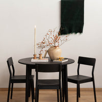 Round Black Wooden Dining Table - Pedersen + Lennard