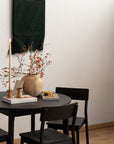 Round Black Wooden Dining Table - Pedersen + Lennard