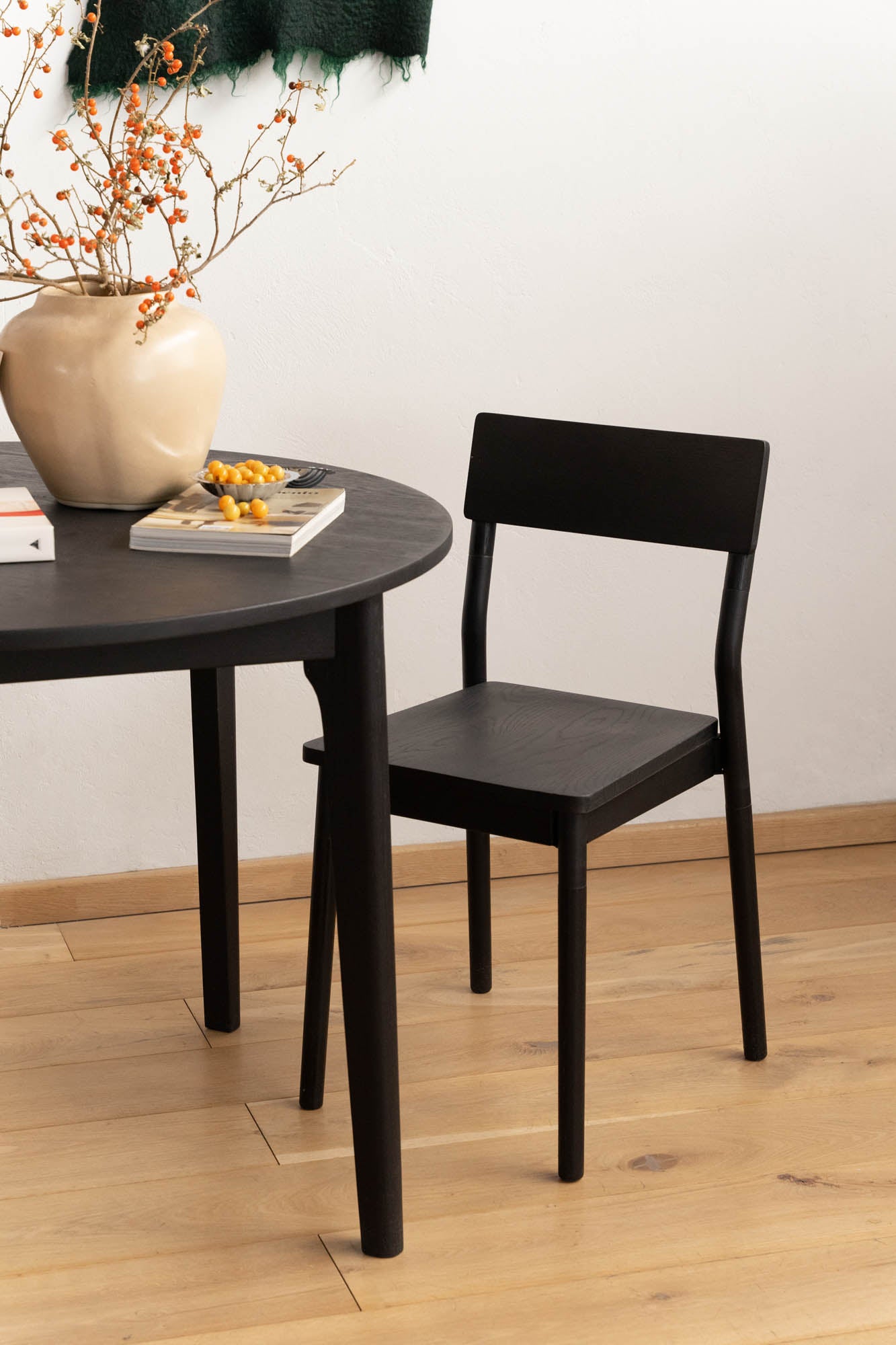 Firenze Black Wooden Dining Chair - Pedersen + Lennard