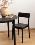 Firenze Black Wooden Dining Chair - Pedersen + Lennard