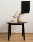 Round Black Wooden Dining Table - Pedersen + Lennard