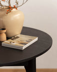 Round Black Wooden Dining Table - Pedersen + Lennard