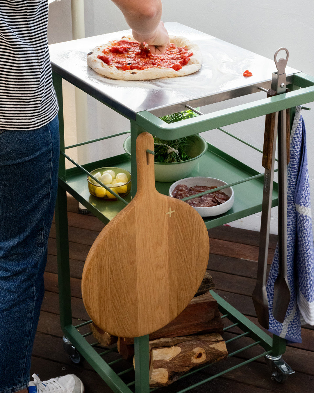 Outdoor Braai Trolly & Caddy | Sturdy Outdoor Storage for Braai
