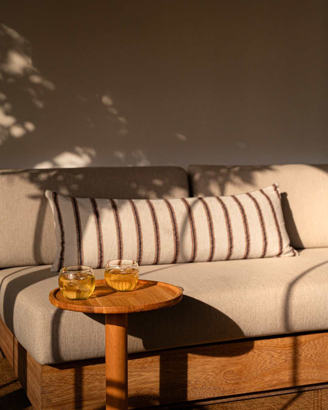 Solid Oak Couch Side Table | Made from Recycled Materials