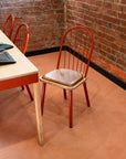 Fluted Chair - Leather Seat