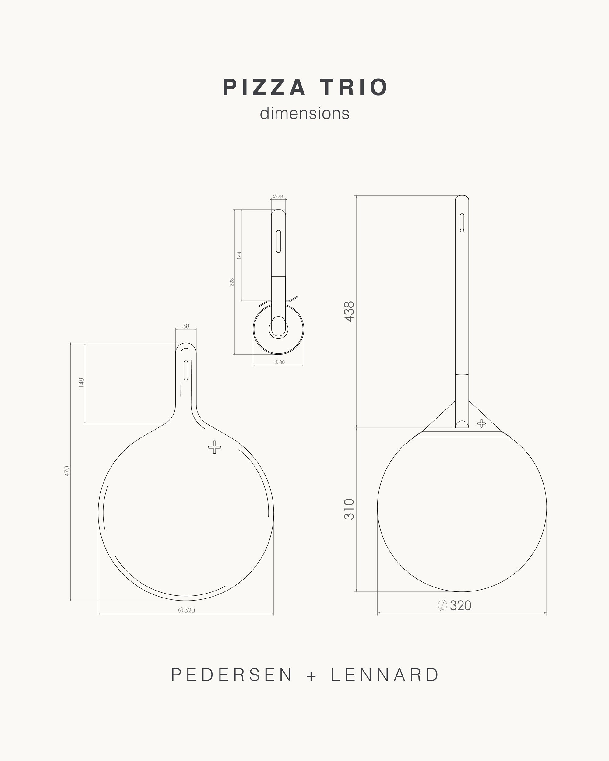 The Trio - essential pizza making set - In Stock