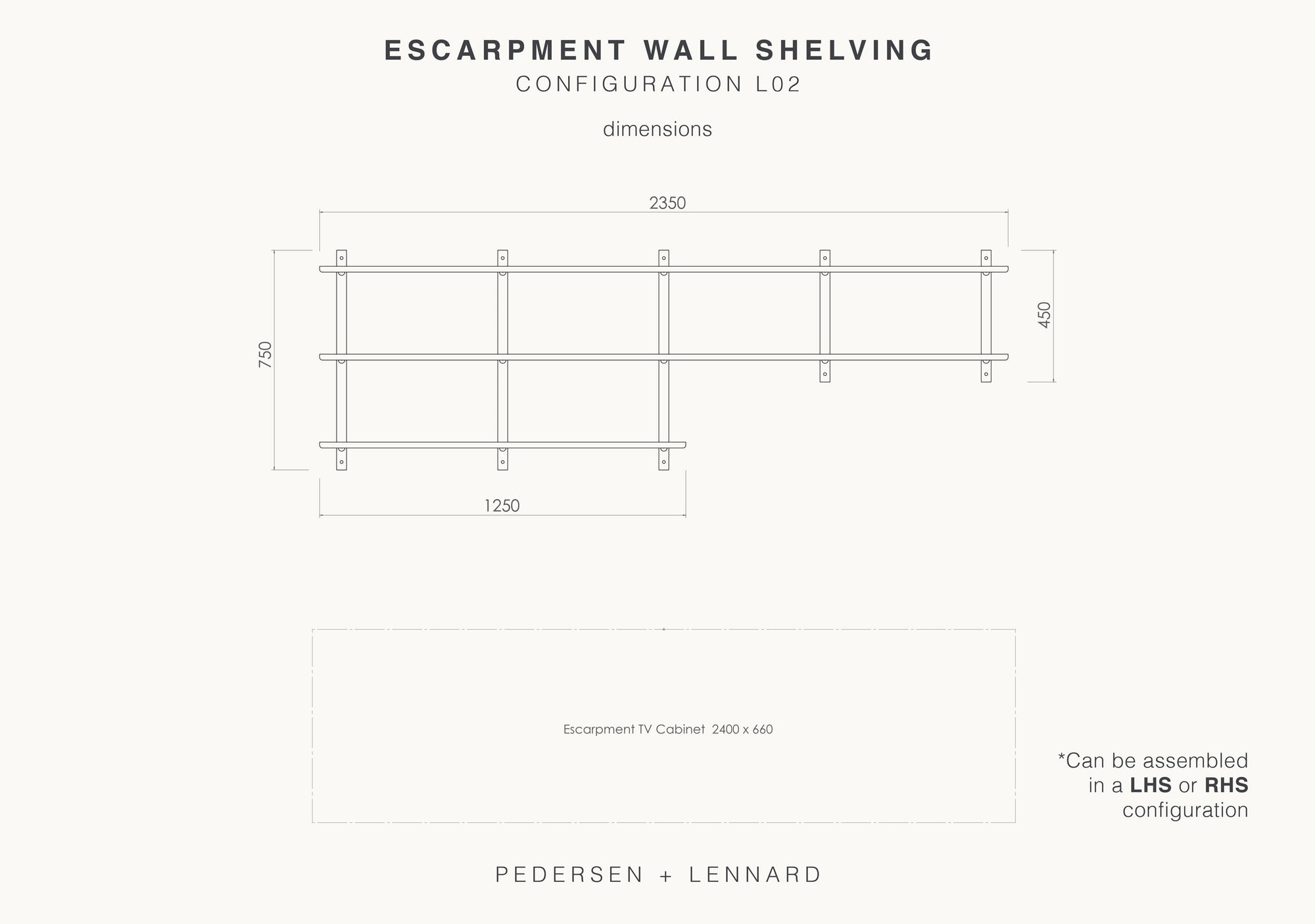 Escarpment Wooden Wall Shelving - Pedersen + Lennard