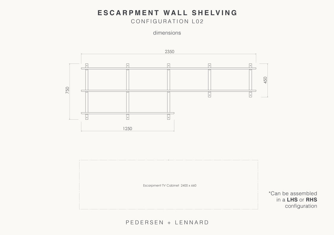 Escarpment Wooden Wall Shelving - Pedersen + Lennard