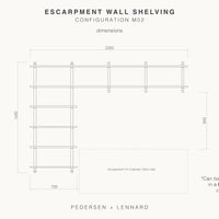 Escarpment Wall Shelving - Configuration M02