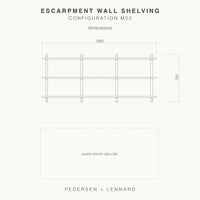 Escarpment Wall Shelving - Configuration M03