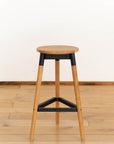 Firenze Round Wooden Barstool - Pedersen + Lennard