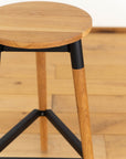 Firenze Round Wooden Barstool - Pedersen + Lennard