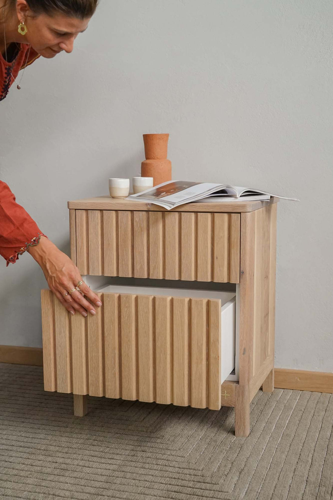 Mason Wooden Bedside Table - Pedersen + Lennard