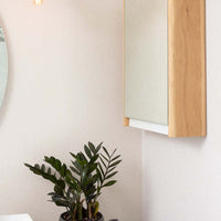 Bathroom Mirror Cabinet in oak by Pedersen + Lennard
