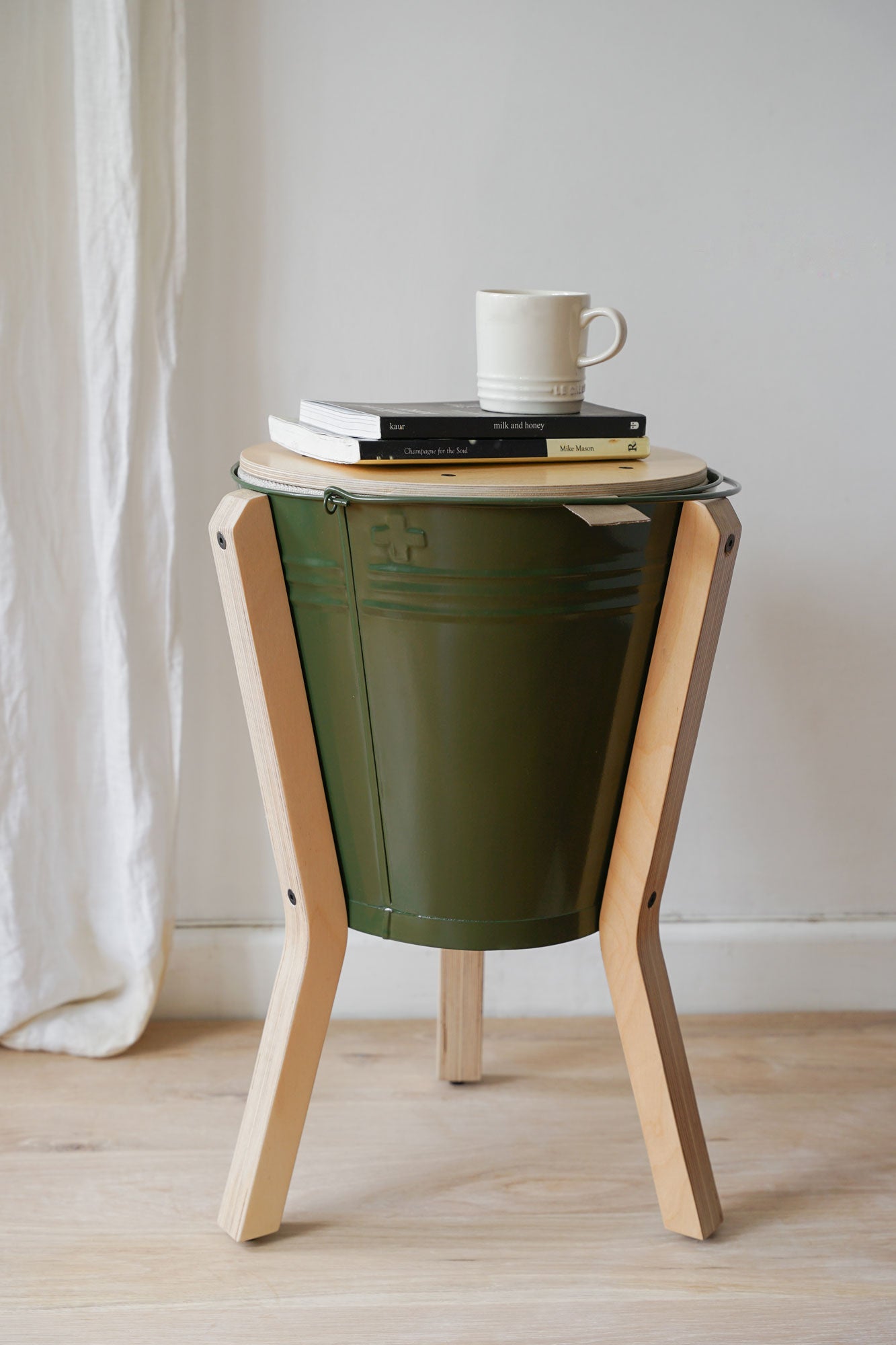 Bucket Stool bedside table - Pedersen + Lennard