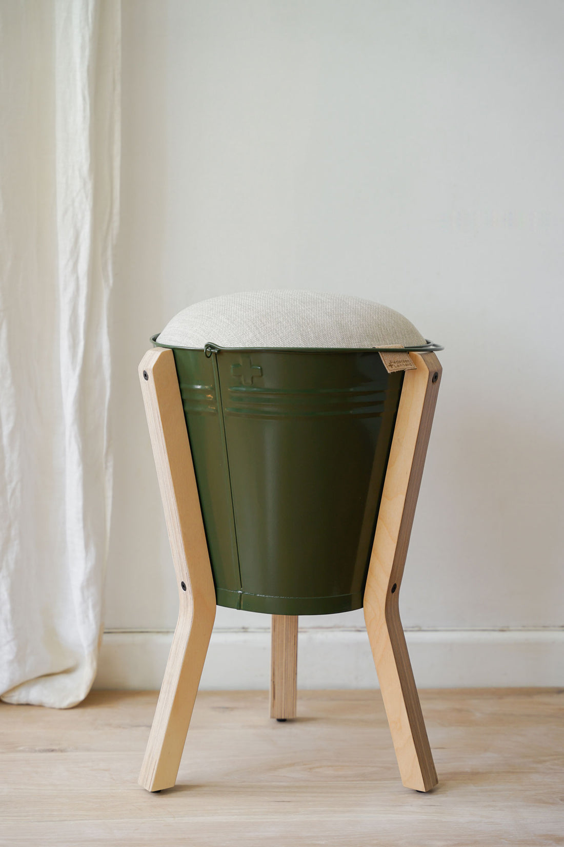 Bucket Stool in Olive Green - Pedersen + Lennard