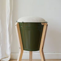 Bucket Stool in Olive Green - Pedersen + Lennard