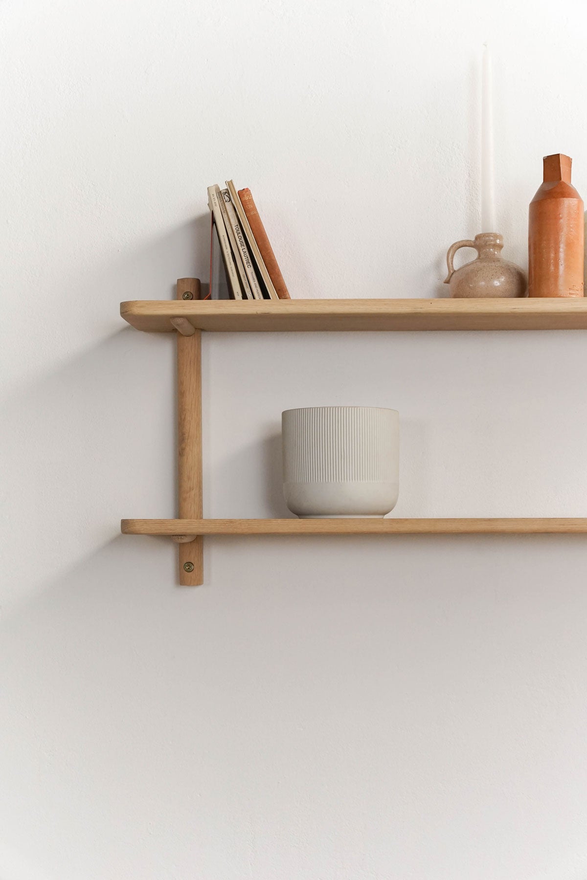 Wooden Shelves - Escarpment wooden wall-mounted shelf- Pedersen + Lennard