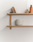 Wooden Shelves - Escarpment wooden wall-mounted shelf- Pedersen + Lennard