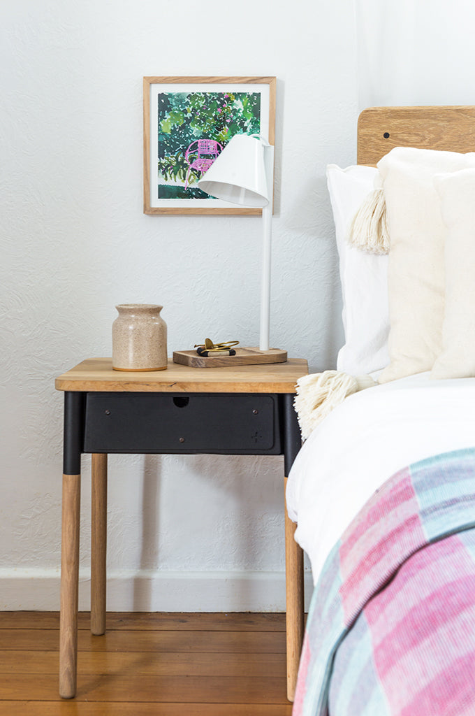 Wooden Bedside Table - Pedersen + Lennard