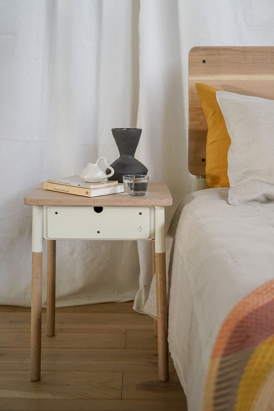 Firenze Wooden Bedside Table - Pedersen + Lennard