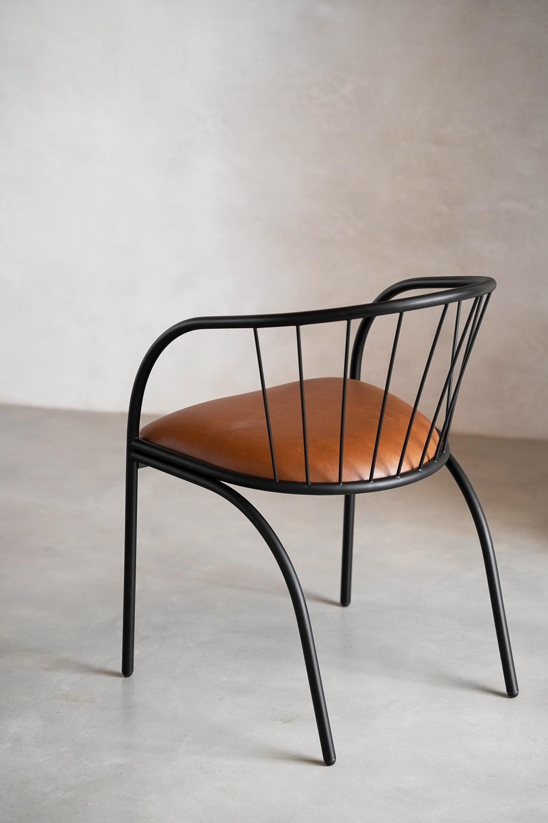 Fluted Occasional Chair with leather - Pedersen + Lennard