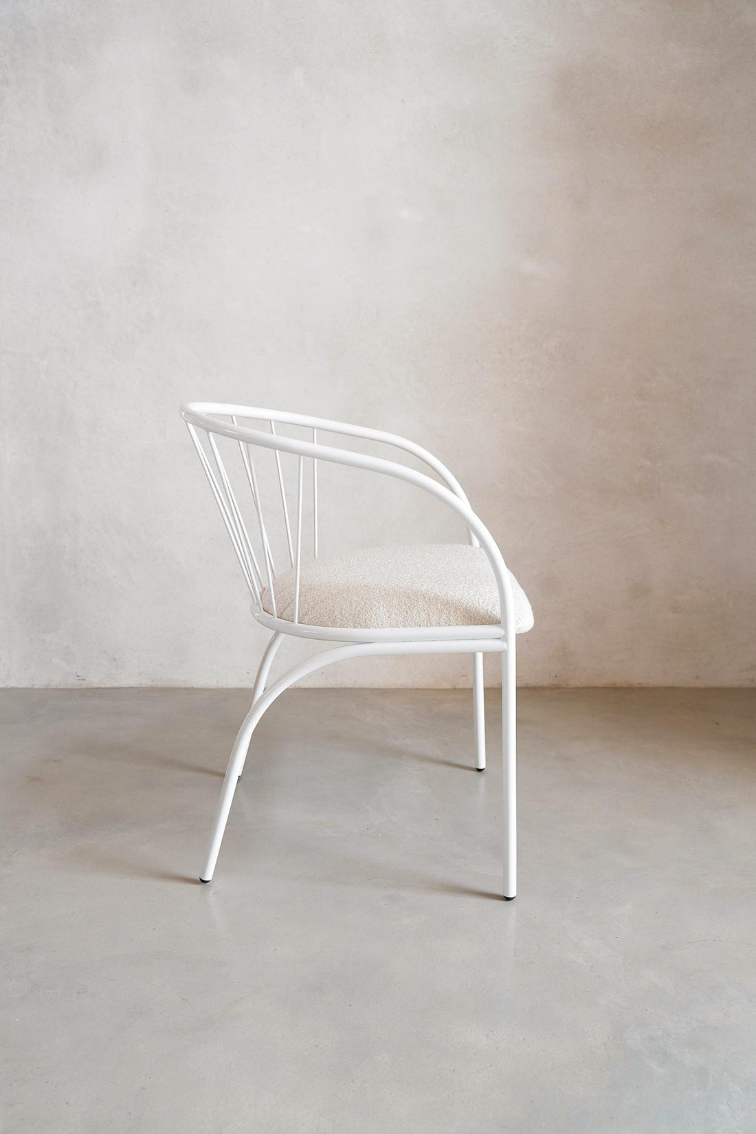 Fluted Occasional Chair in White - Pedersen + Lennard