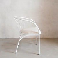 Fluted Occasional Chair in White - Pedersen + Lennard
