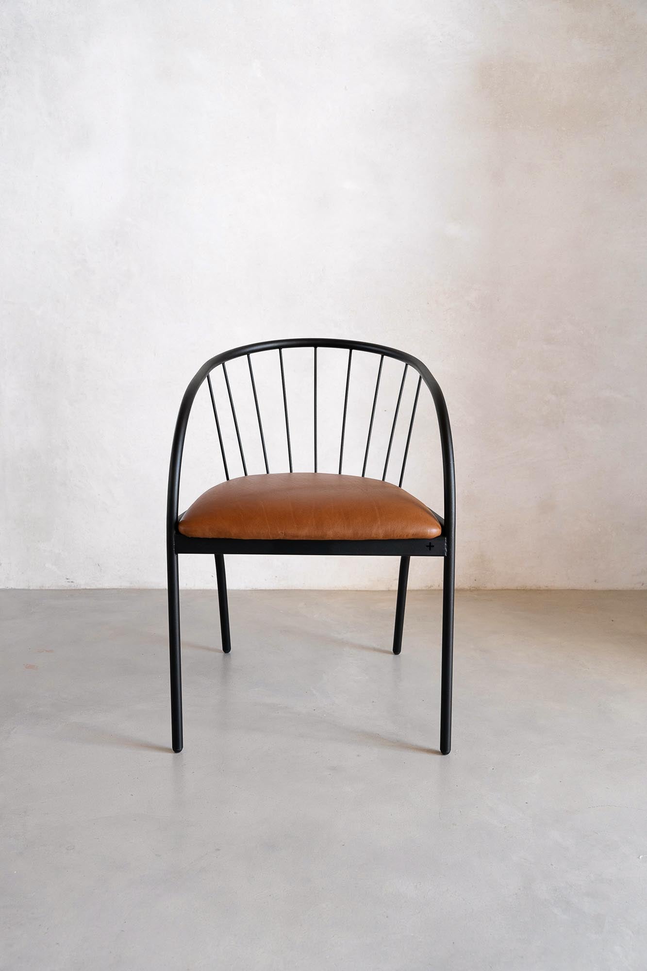 Fluted Leather Occasional Chair - Pedersen + Lennard