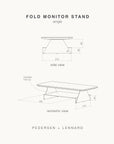 Fold Desktop Monitor Stand - Pedersen + Lennard