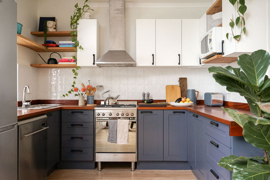 Montreal Cabinet Handles in a kitchen - Pedersen + Lennard